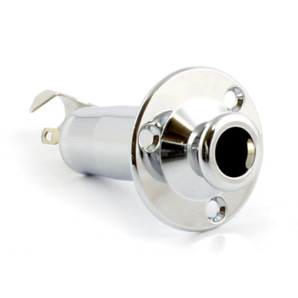 Джек стерео мама гітарний PAXPHIL LJ35 SCREW MOUNT STEREO ENDPIN JACK (CHROME)