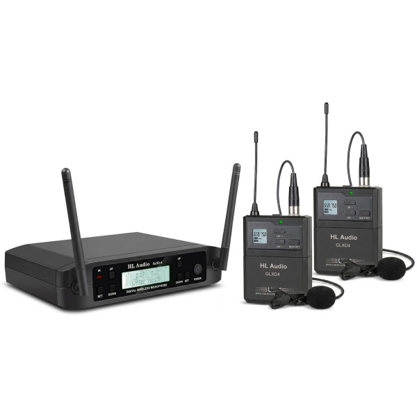 Радіосистема з двома петличними мікрофонами HL AUDIO GLXD4 Lavalier