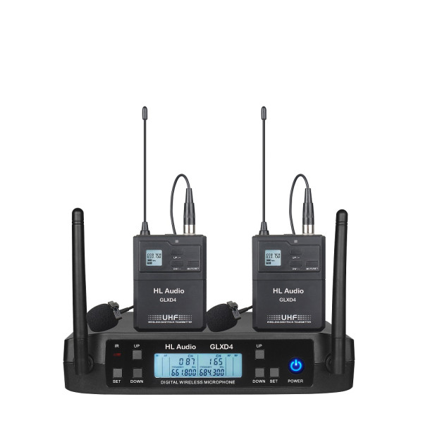 Радіосистема з двома петличними мікрофонами HL AUDIO GLXD4 Lavalier