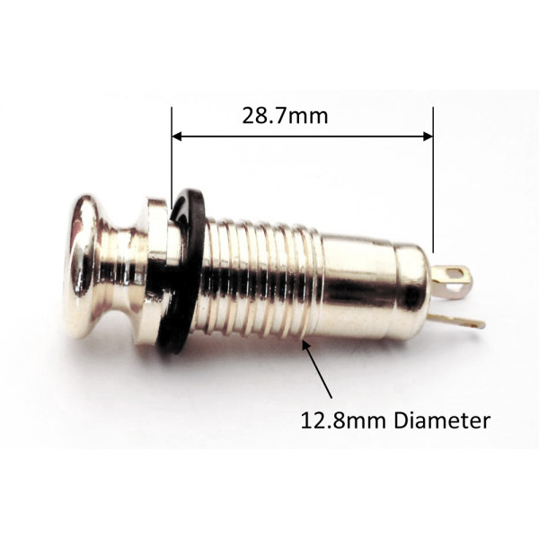 Джек стерео мама гітарний PAXPHIL J15CR ENDPIN JACK (CHROME)