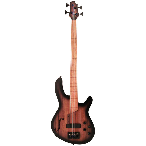 Напівакустична бас-гітара CORT B4FL MHPZ (OPEN PORE TRANS BLACK BURST)