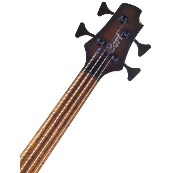 Напівакустична бас-гітара CORT B4FL MHPZ (OPEN PORE TRANS BLACK BURST)
