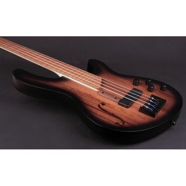 Напівакустична бас-гітара CORT B4FL MHPZ (OPEN PORE TRANS BLACK BURST)