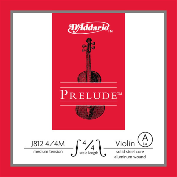 Струна ля для скрипки D'ADDARIO PRELUDE J812 Medium Tension