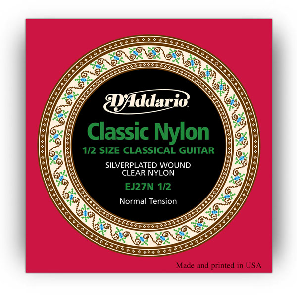 Комплект струн для класичної гітари D'ADDARIO EJ27N 1/2 STUDENT CLASSICS NORMAL TENSION 1/2