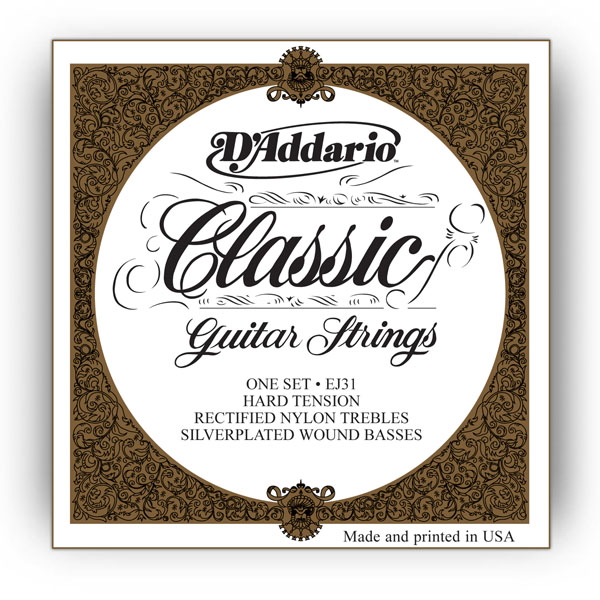 Комплект струн для класичної гітари D'ADDARIO EJ31 PRO ARTE RECTIFIED HARD TENSION