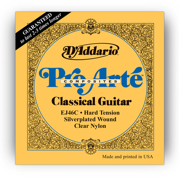 Комплект струн для класичної гітари D'ADDARIO EJ46C PRO-ARTE COMPOSITES HARD TENSION
