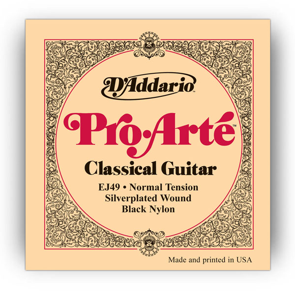 Комплект струн для класичної гітари D'ADDARIO EJ49 PRO-ARTE BLACK TREBLE NORMAL TENSION