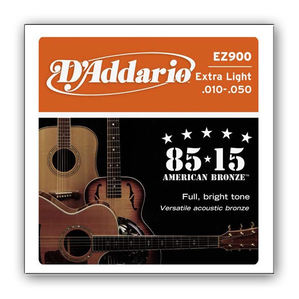 Комплект струн для акустичної гітари D'ADDARIO EZ900 BRONZE EXTRA LIGHT 10-50