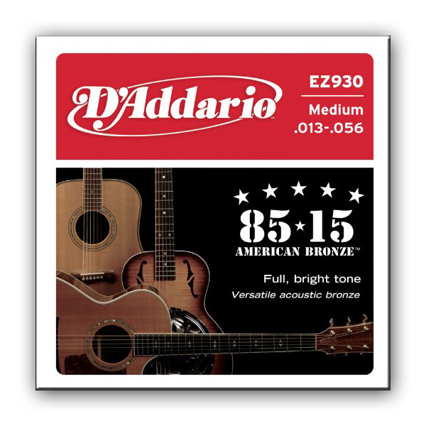Комплект струн для акустичної гітари D'ADDARIO EZ930 BRONZE MEDIUM 13-56