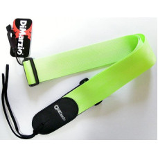 Гітарний ремінь DIMARZIO DD3100N NYLON W / LEATHER ENDS (NEON GREEN)