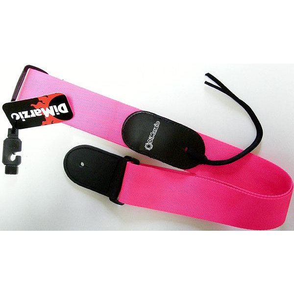 Гітарний ремінь DIMARZIO DD3100N NYLON W/LEATHER ENDS (NEON PINK)