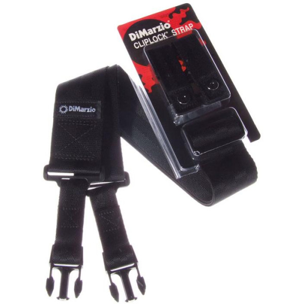 Гітарний ремінь DIMARZIO DD2300 CLIPLOCK ELASTIC BLACK