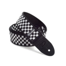 Гітарний ремінь DUNLOP D3831 BK BLACK AND WHITE CHECK