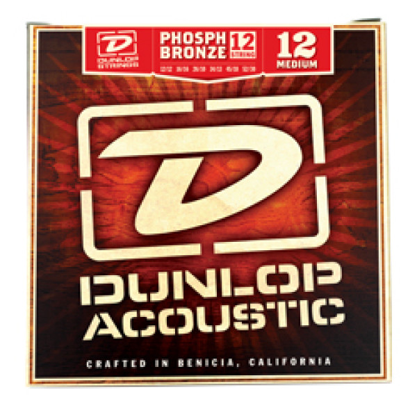Комплект струн для акустичної гітари DUNLOP DAP1252J PHOSPHOR BRONZE MEDIUM-12 (12-52)