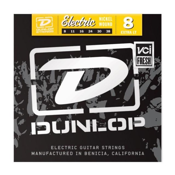 Комплект струн для електрогітари DUNLOP DEN0838 PERFORMANCE+ ELECTRIC GUITAR STRINGS (08-38)