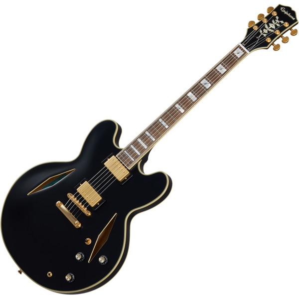 Напівакустична електрогітара EPIPHONE Emily Wolfe Sheraton Stealth Black Aged Gloss