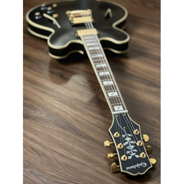 Напівакустична електрогітара EPIPHONE Emily Wolfe Sheraton Stealth Black Aged Gloss