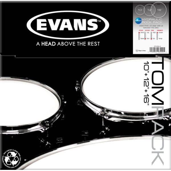 Набір пластиків EVANS ETPHYDGL-R HYDRAULIC CLEAR ROCK
