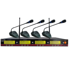 Радіосистема з 4 конференційними мікрофонами HL AUDIO K8004 Wireless Conference Microphone