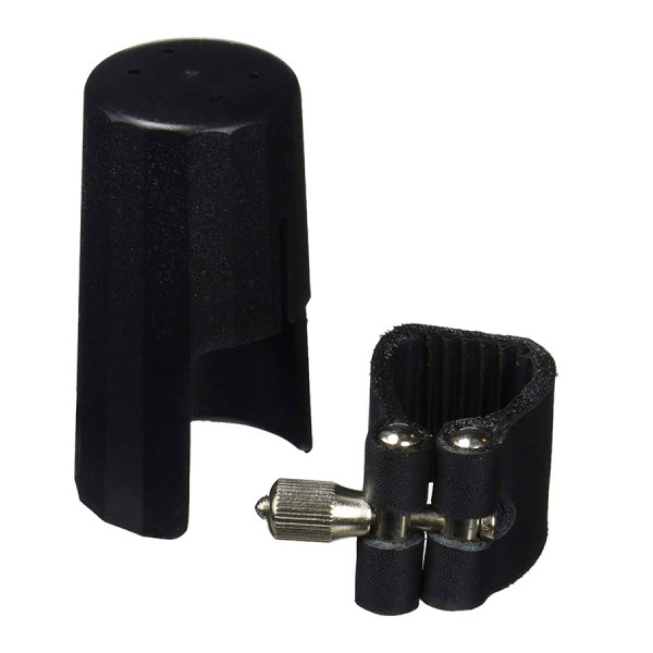 Лігатура з ковпачком для альт саксофона J.MICHAEL D03 Leather Clamp and Cap for Alto Sax