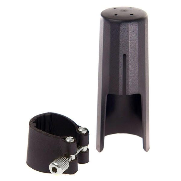 Лігатура з ковпачком для тенор саксофона J.MICHAEL D04 Leather Clamp and Cap for Tenor Sax