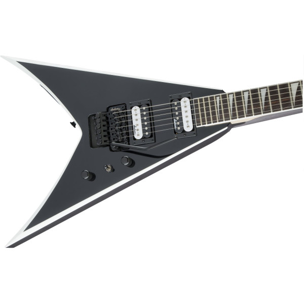 Електрогітара JACKSON JS32 AH KING V BLACK WITH WHITE BEVELS