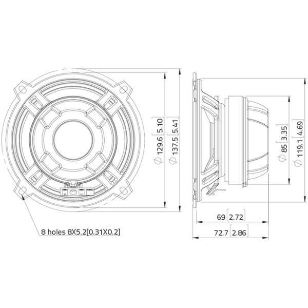 Гучномовець LAVOCE CSF051.21-8