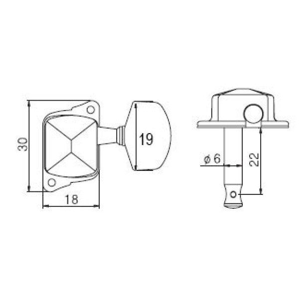 Кілки для акустичної гітари MAXTONE GM-36S