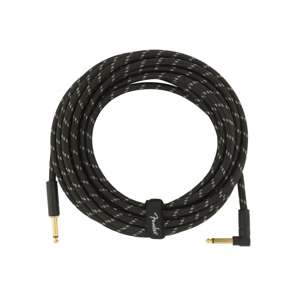 Інструментальний кабель FENDER CABLE DELUXE SERIES 25' ANGLED BLACK TWEED