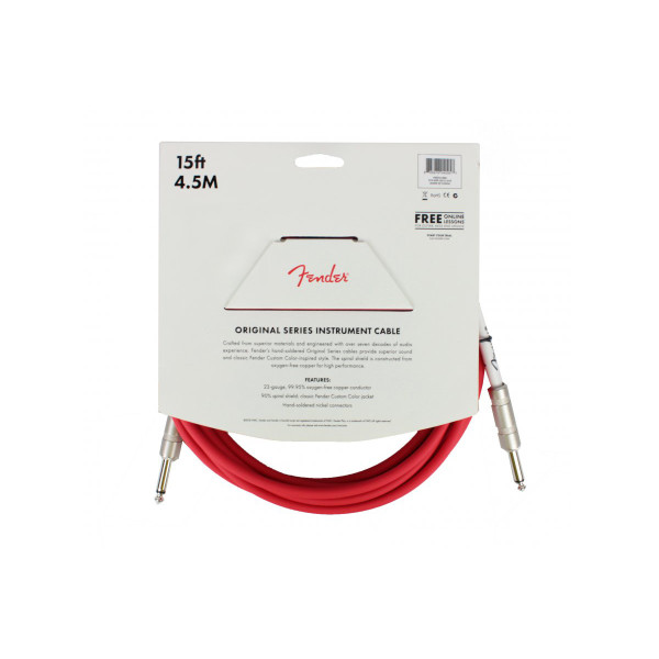 Інструментальний кабель FENDER CABLE ORIGINAL SERIES 15' FRD