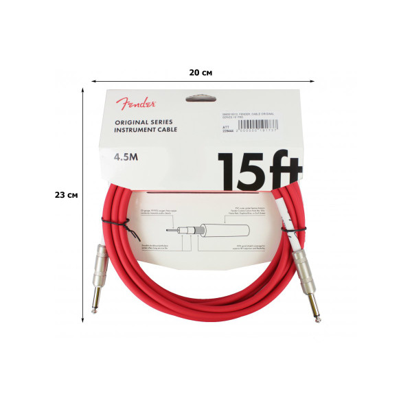 Інструментальний кабель FENDER CABLE ORIGINAL SERIES 15' FRD