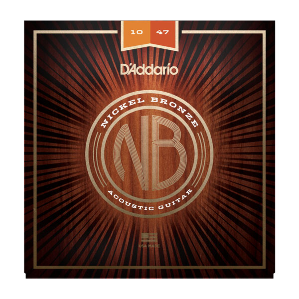 Комплект струн для акустичної гітари D'ADDARIO NB1047 NICKEL BRONZE EXTRA LIGHT 10-47
