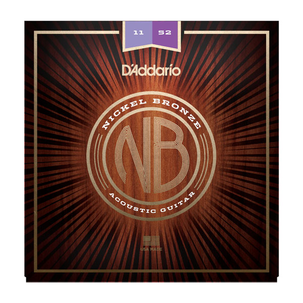 Комплект струн для акустичної гітари D'ADDARIO NB1152 NICKEL BRONZE CUSTOM LIGHT 11-52