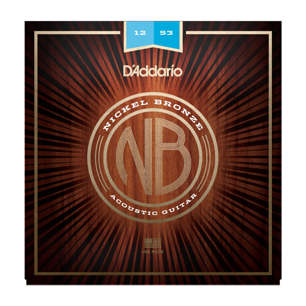 Комплект струн для акустичної гітари D'ADDARIO NB1253 NICKEL BRONZE LIGHT 12-53