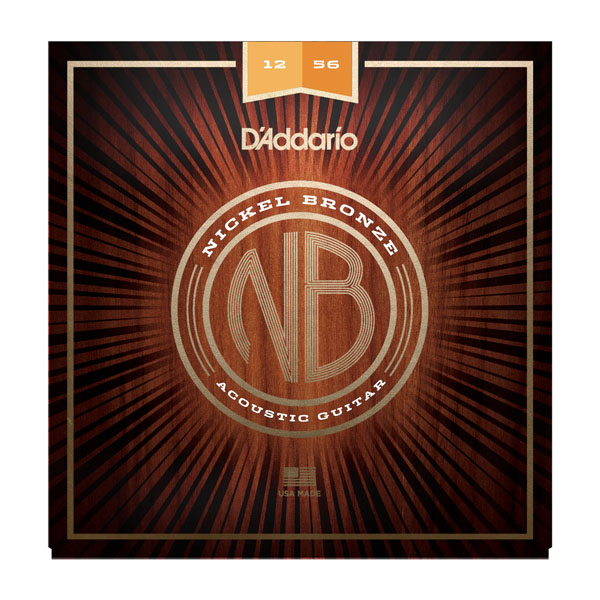 Комплект струн для акустичної гітари D'ADDARIO NB1256 NICKEL BRONZE LIGHT TOP / MEDIUM BOTTOM 12-56