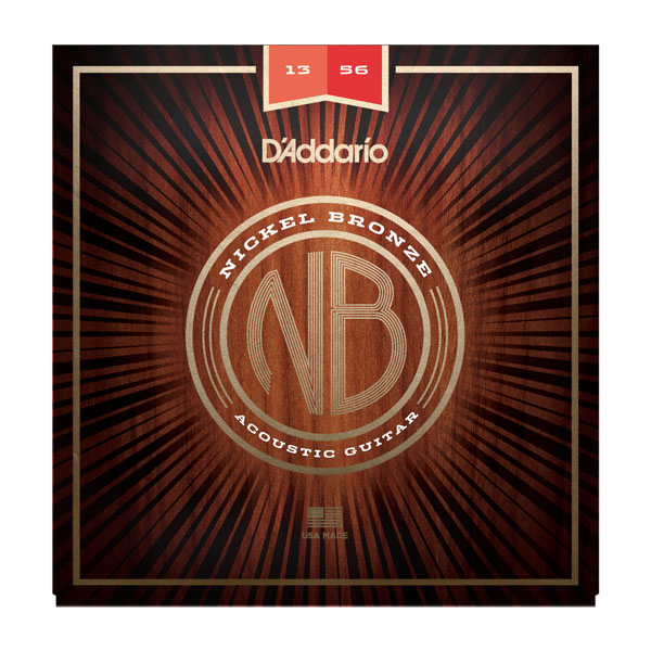 Комплект струн для акустичної гітари D'ADDARIO NB1356 NICKEL BRONZE MEDIUM 13-56