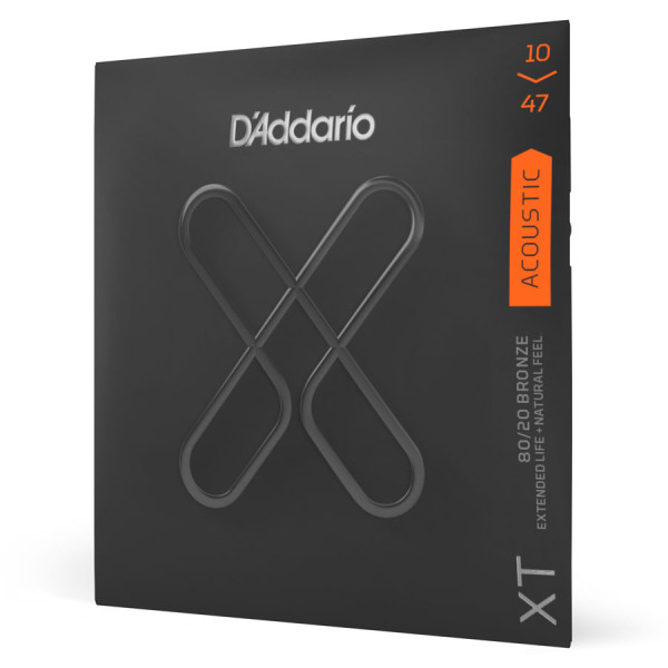 Комплект струн для акустичної гітари D'ADDARIO XTABR1047 XT 80/20 BRONZE EXTRA LIGHT (10-47)
