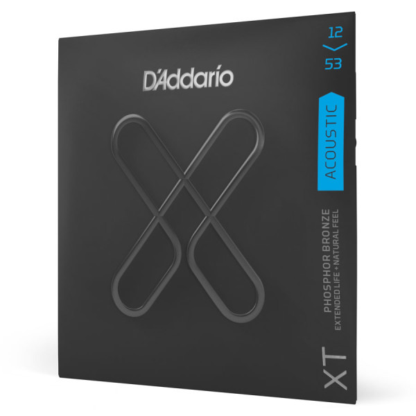 Комплект струн для акустичної гітари D'ADDARIO XTAPB1253 XT Phosphor Bronze Light 12-53