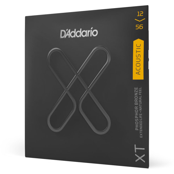 Комплект струн для акустичної гітари D'ADDARIO XTAPB1256 XT Phosphor Bronze Light Top / Medium Bottom 12-56