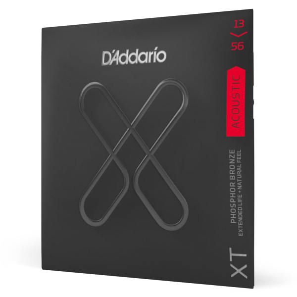 Комплект струн для акустичної гітари D'ADDARIO XTAPB1356 XT Phosphor Bronze Medium 13-56
