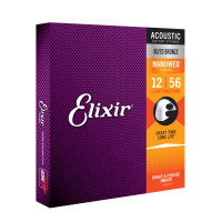 Комплект струн для акустичної гітари ELIXIR 11077 BRONZE 80/20 NANOWEB 12-56