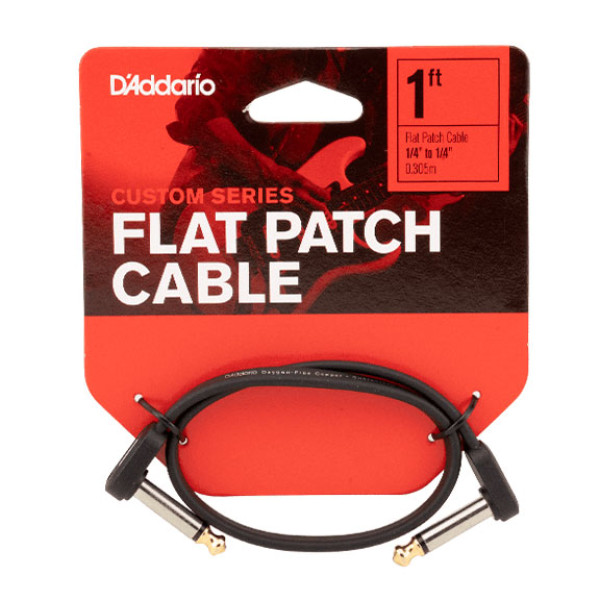 Інструментальний патч-кабель D'ADDARIO PW-FPRR-01 Custom Series Flat Patch Cable 1'