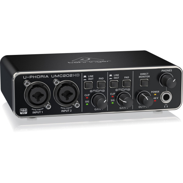 Аудіоінтерфейс BEHRINGER U-PHORIA UMC202HD