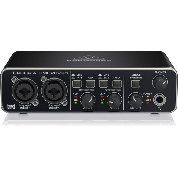 Аудіоінтерфейс BEHRINGER U-PHORIA UMC202HD