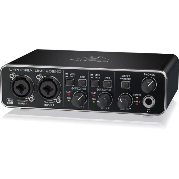 Аудіоінтерфейс BEHRINGER U-PHORIA UMC202HD