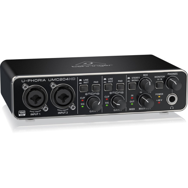 Аудіоінтерфейс BEHRINGER U-PHORIA UMC204HD