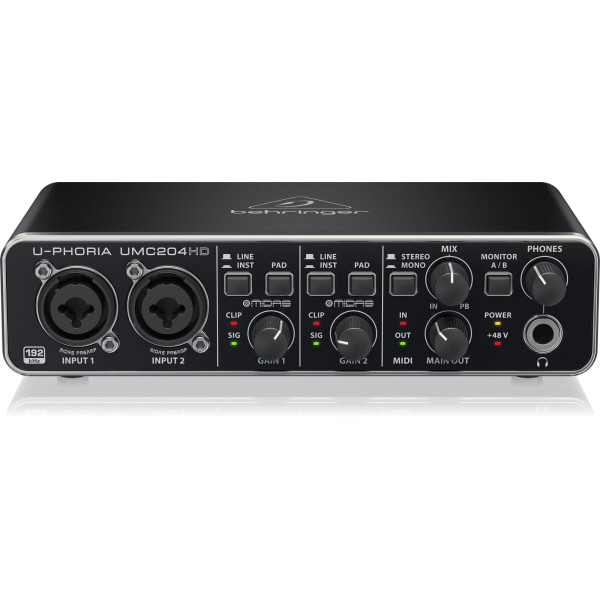 Аудіоінтерфейс BEHRINGER U-PHORIA UMC204HD