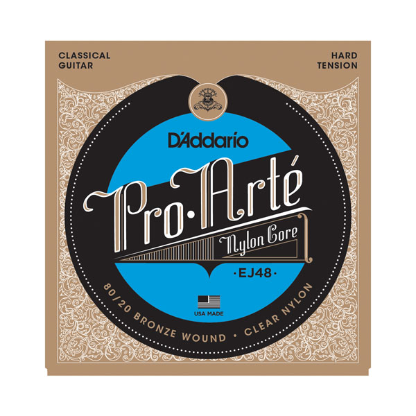 Комплект струн для класичної гітари D'ADDARIO EJ48 PRO ARTE 80/20 BRONZE WOUND HARD TENSION