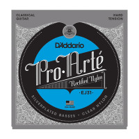 Комплект струн для класичної гітари D'ADDARIO EJ31 PRO ARTE RECTIFIED HARD TENSION